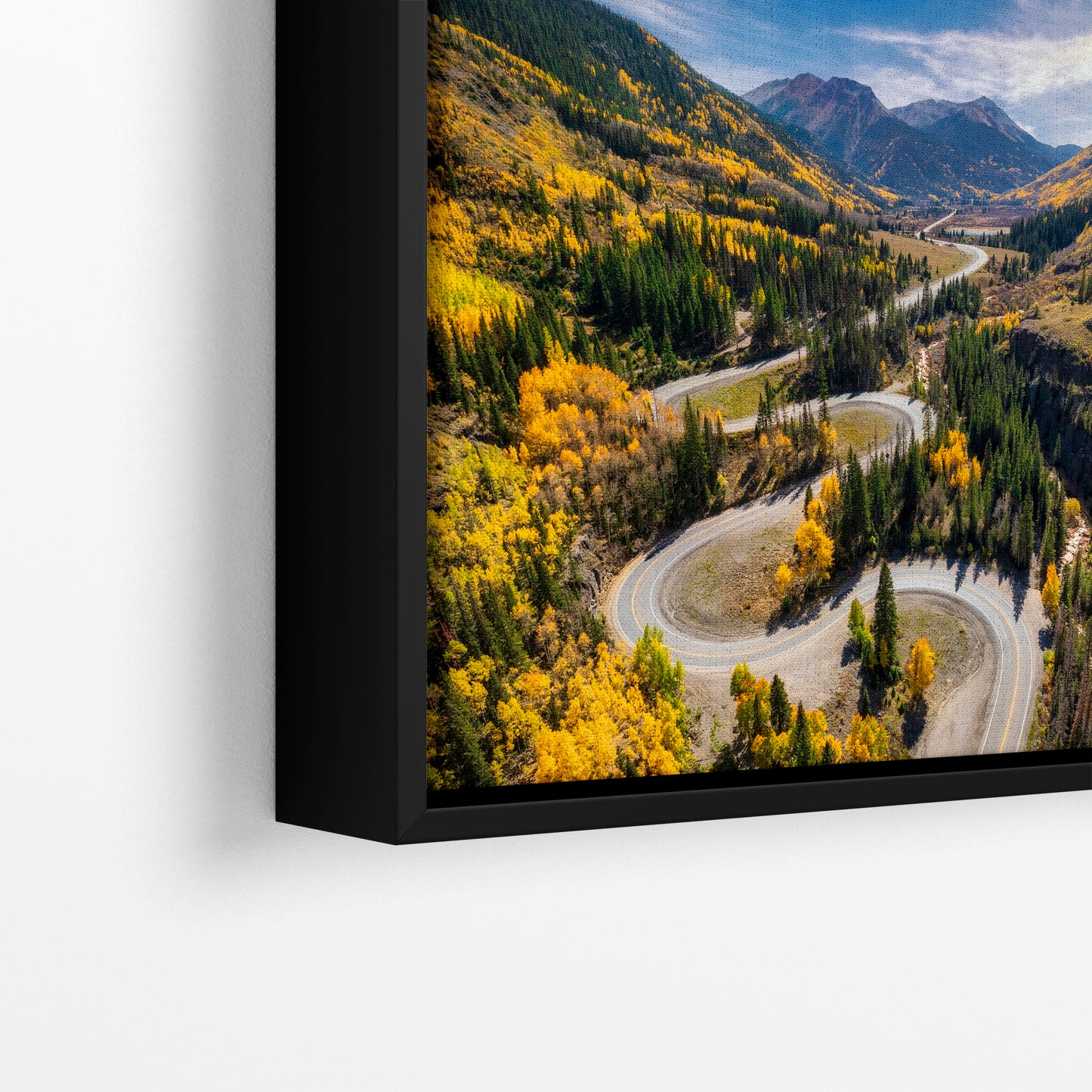 Colorado San Juan Mountain Picture, Fall Colors Aspen Trees Forest, Million Dollar Highway Nature Photo for Relaxation Artwork, Meditation and House Decor