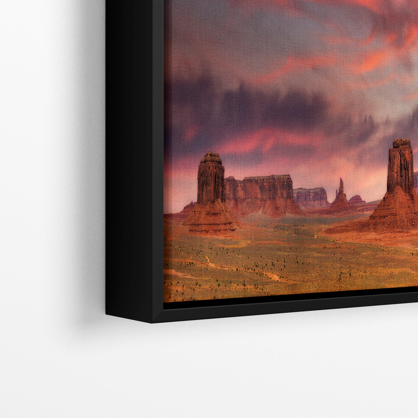 Monument Valley Arizona Desert Picture Nature Photo Panorama, Bohemian Style Relaxation Artwork for Meditation, Apartment, Office & House Decor