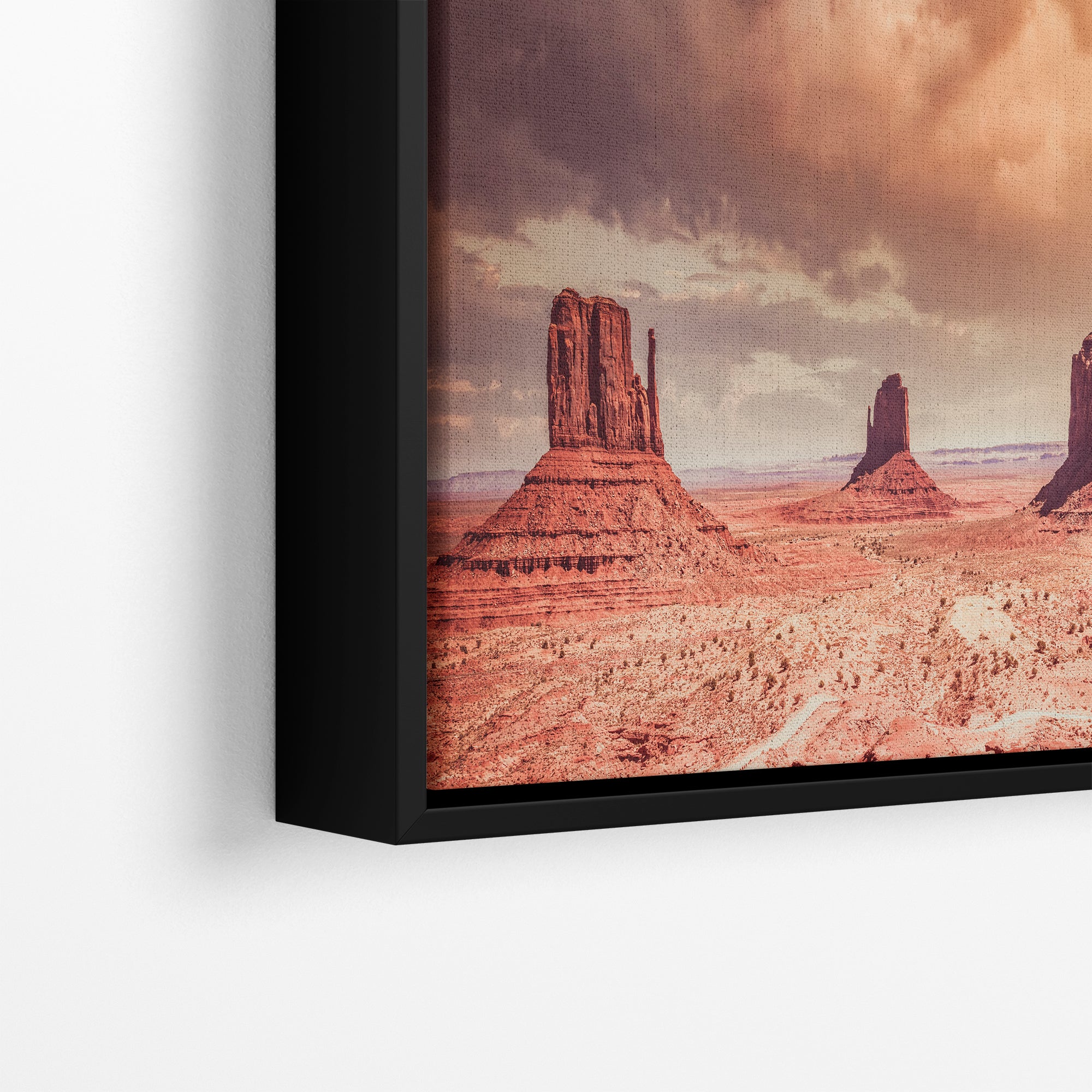 Monument Valley Panorama Arizona Desert Picture Nature Photo, Bohemian Style Relaxation Artwork for Meditation, Apartment, Office & House Decor