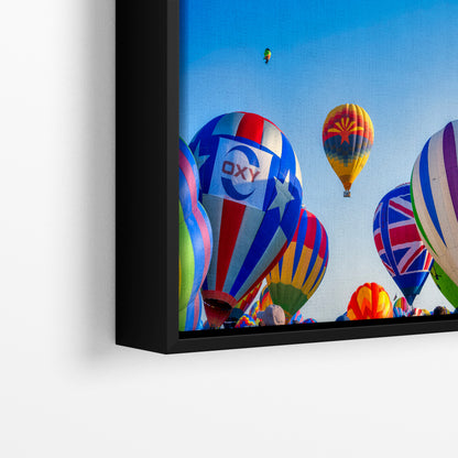 Hot Air Balloon Festival Mass Ascension Arizona Flag, Albuquerque New Mexico Balloon Fiesta Wall Art | Office, Cubicle & House Decor