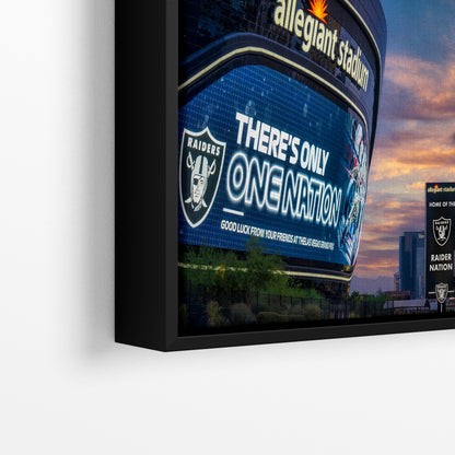 Las Vegas Raiders Football Gift Decor, Allegiant Stadium Photograph Poster, NFL Man Cave, Dorm Room & Office Wall Art