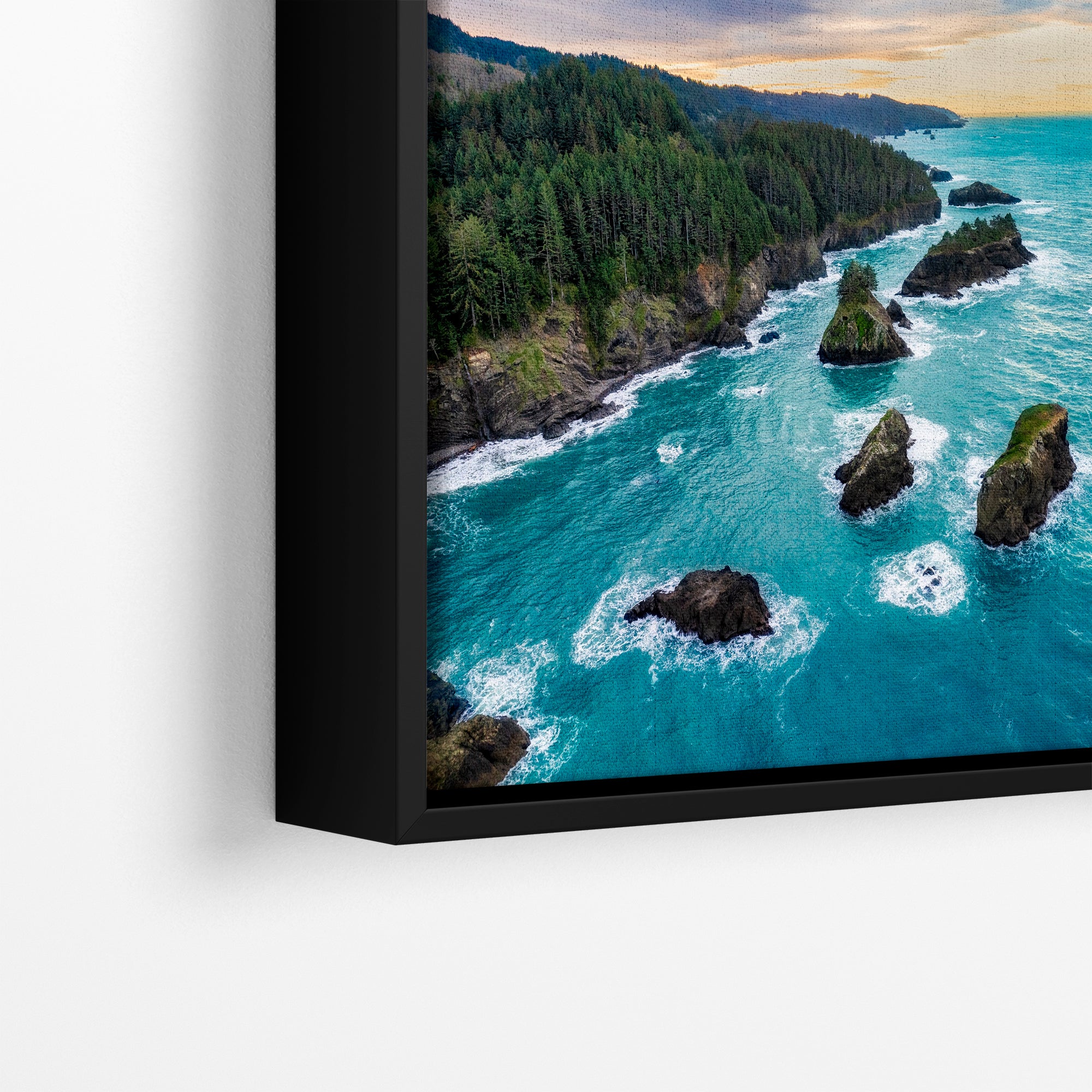 Aerial Oregon Coast Ocean Picture Sunrise, Pacific Northwest Nature Photo