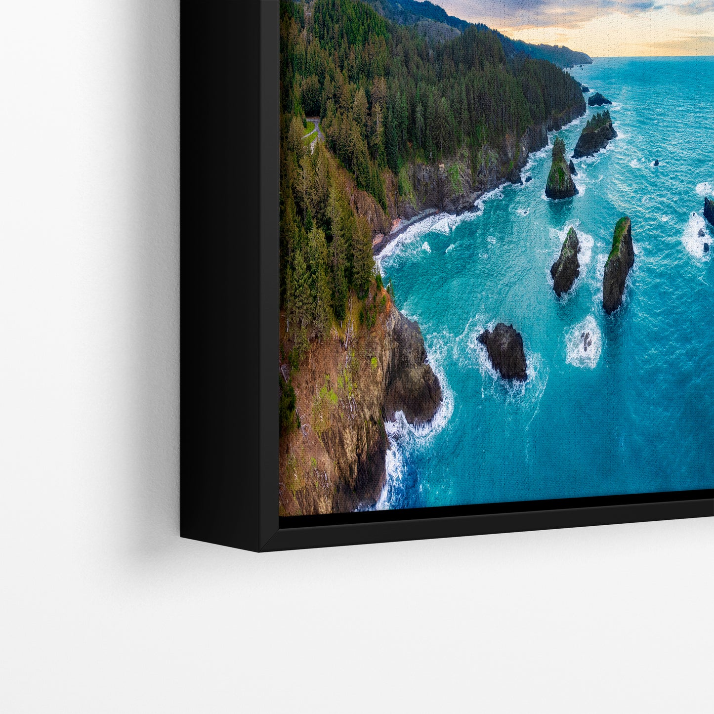 Aerial Oregon Coast Ocean Picture Panorama, Pacific Northwest Nature Photo