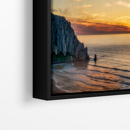 Morro Bay California Coastline Ocean Picture Nature Photo, Morro Rock Aerial Sunset Coastal Relaxation Artwork, Dorm Room, Office & House Decor
