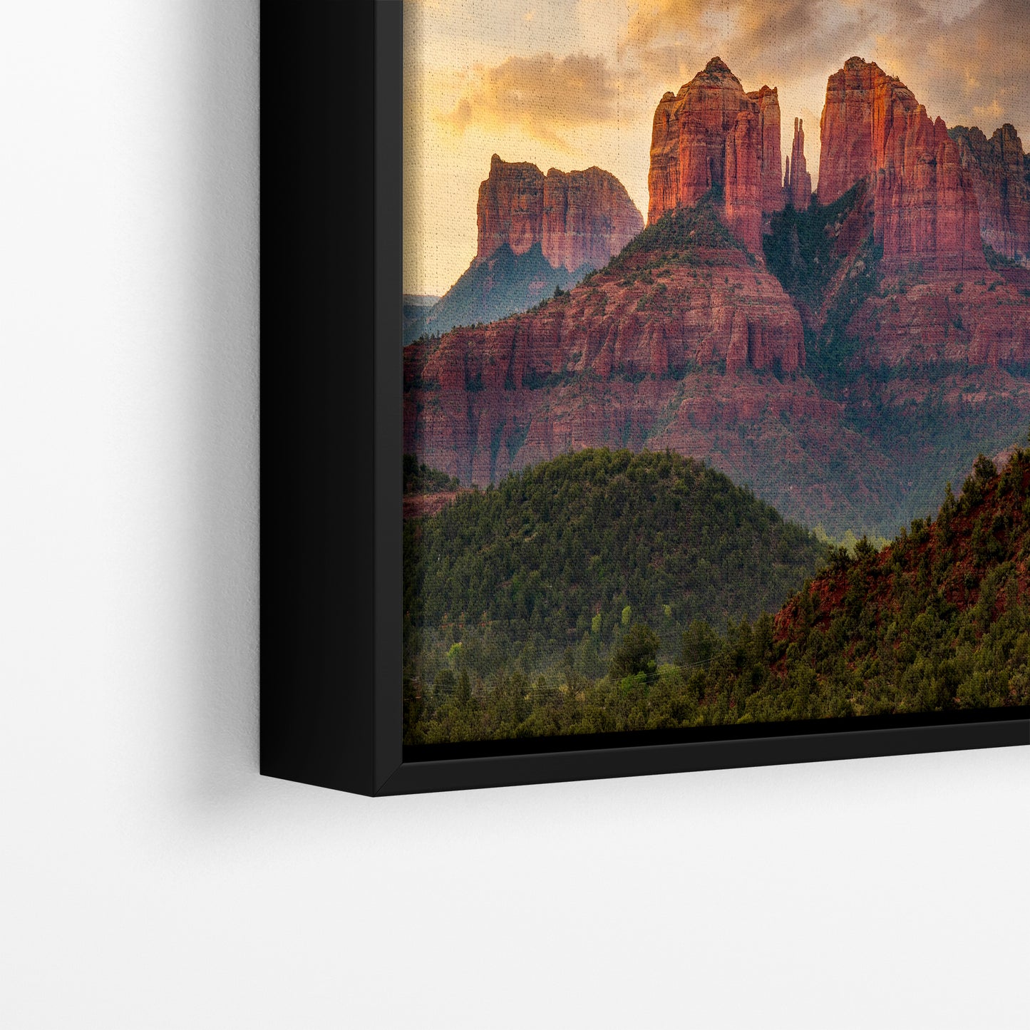 Cathedral Rock, Moody Sedona Arizona Desert Picture Nature Photo Relaxation Artwork for Meditation, Office, and House Decor
