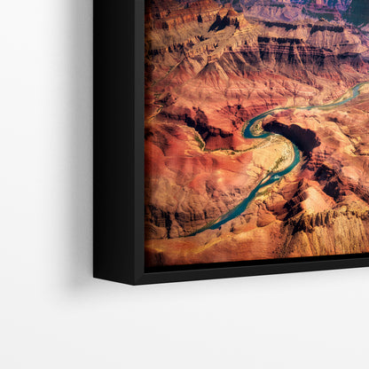 Grand Canyon National Park, Aerial Arizona Desert Picture Nature Photo, Bohemian Style Relaxation Artwork for Meditation, Apartment, Office & House Decor