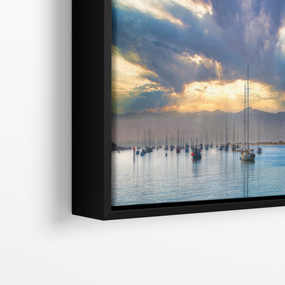 Sailboat Sunrise Morro Bay California Coastline Ocean Picture Nature Photo, Beach Picture Relaxation Artwork, Dorm Room, Office & House Decor