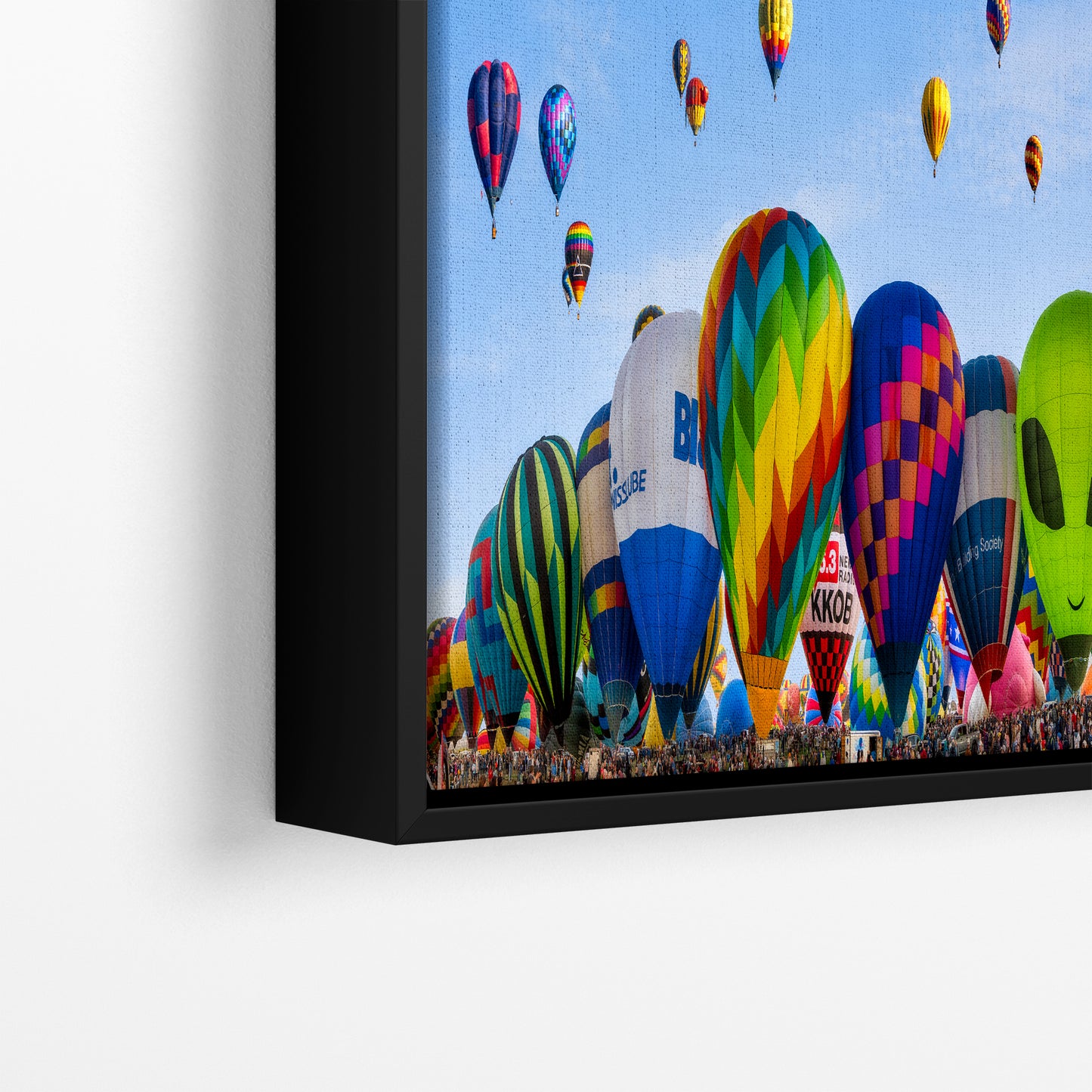 Hot Air Balloon Festival Mass Ascension Panorama Photo Lift Off | Albuquerque New Mexico Balloon Fiesta Wall Art | Office, Cubicle & House Decor
