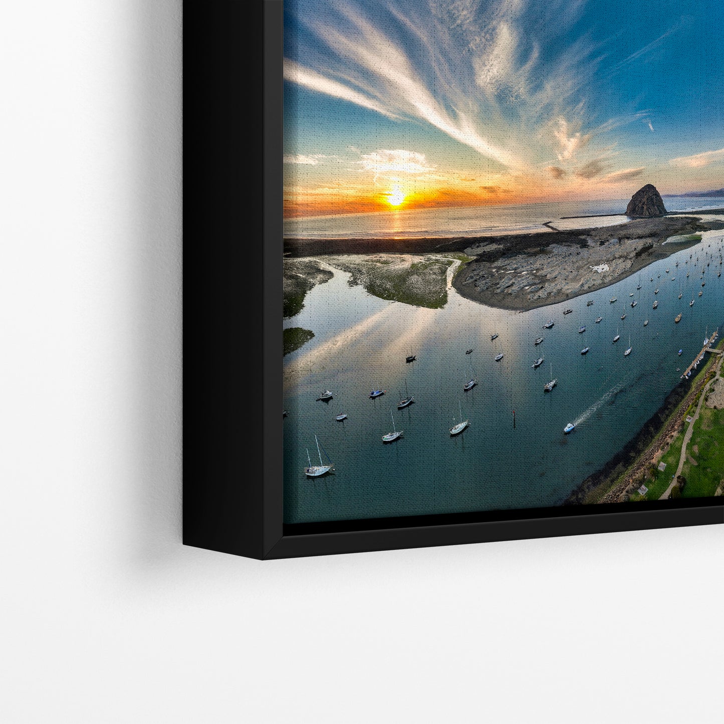 Coastal Wall Art Aerial Morro Bay Ocean Picture California Seascape Nature Photo