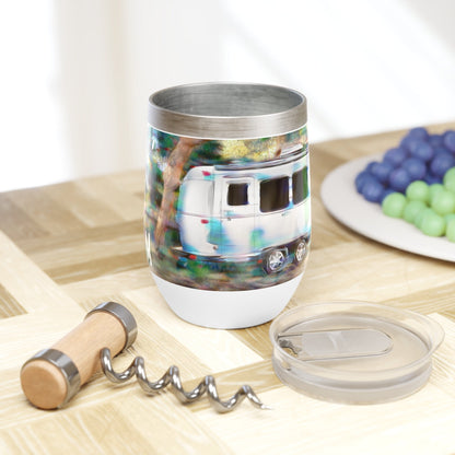 Airstream 12oz Wine Tumbler Gift - Stainless Steel with Press On Slide Closing Lid