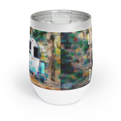 Airstream 12oz Wine Tumbler Gift - Stainless Steel with Press On Slide Closing Lid