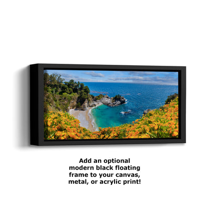 McWay Falls Wall Art Ocean Picture, Big Sur California Coastline Nature Photo