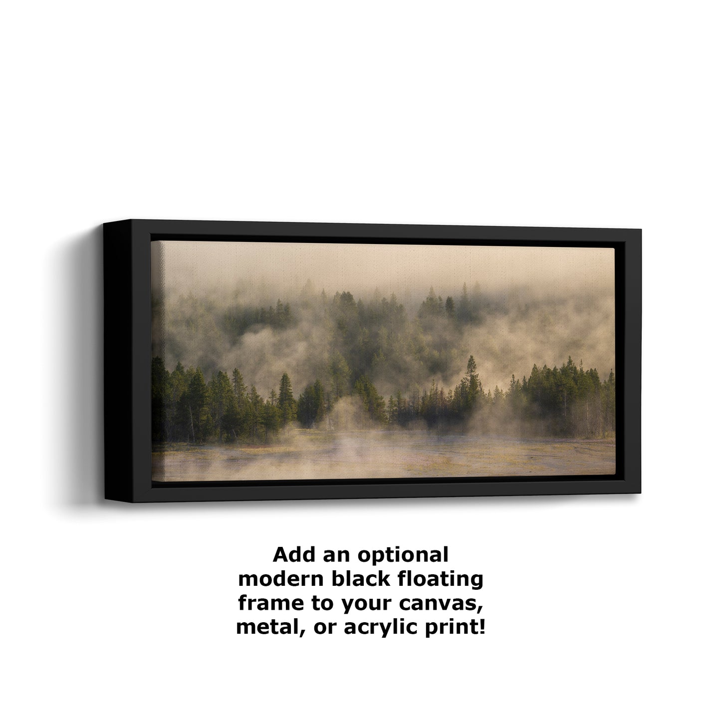 Foggy Forest Picture Forest Bathing Nature Photo, Yellowstone Misty Trees Wall Art, Cabin Decor, Canvas, Paper, Metal Prints