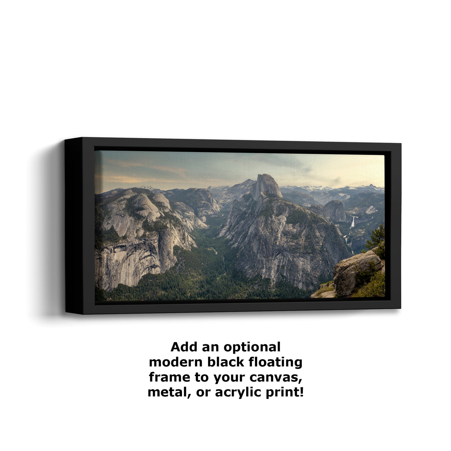 Glacier Point Yosemite National Park Nature Photo Relaxation Artwork of Half Dome for Meditation, Office, and House Decor