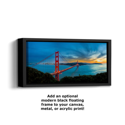 San Francisco Golden Gate Bridge Picture California Coastline | Panoramic Photo or Home Decor, Office, Dorm Room, Gift for Him, Housewarming