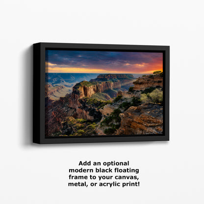 Grand Canyon National Park, North Rim Cape Royal, Arizona Desert Picture Nature Photo, Bohemian Style Relaxation Artwork for Meditation, Apartment, Office & House Decor