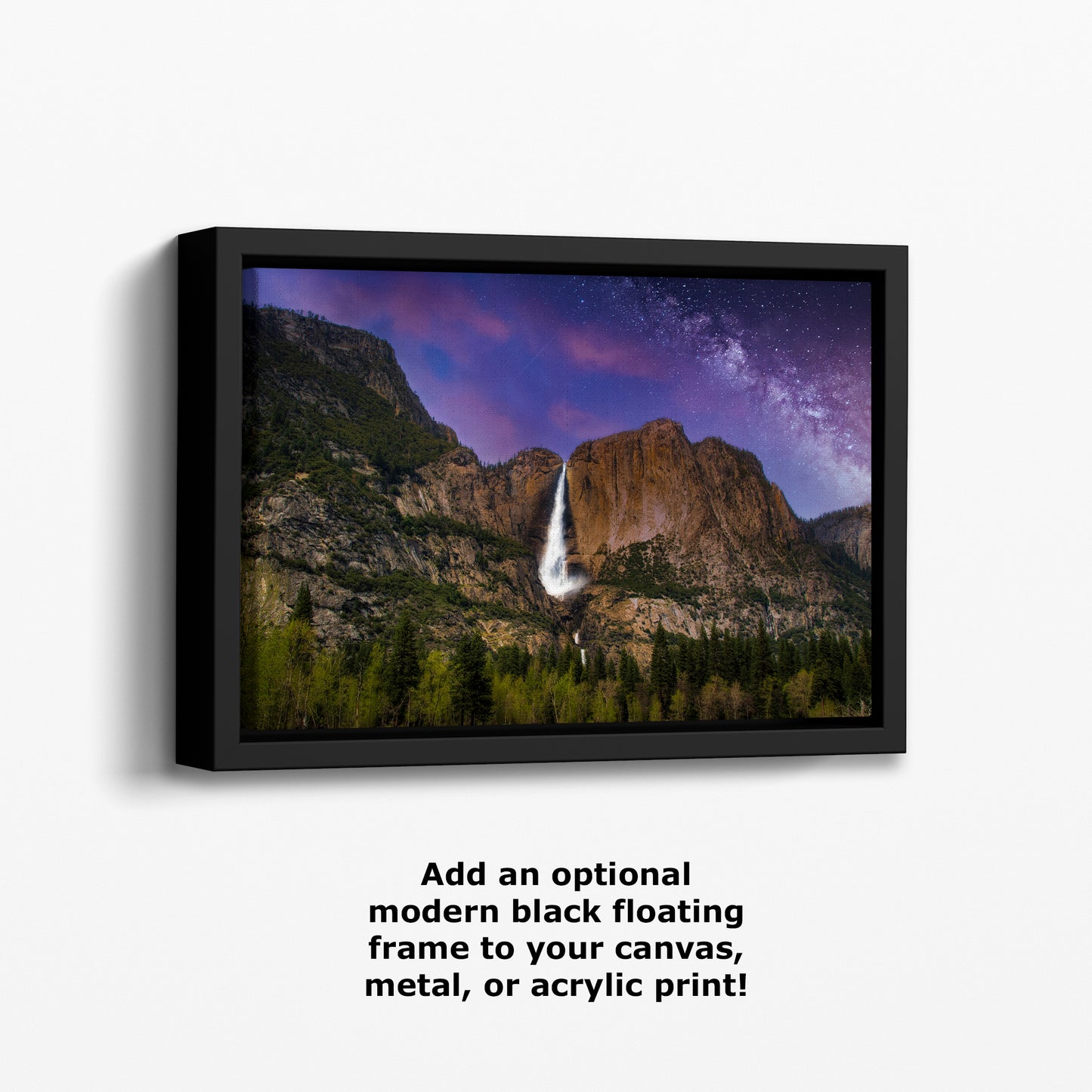 Yosemite National Park Waterfall Picture Nature Photo Relaxation Artwork, Yosemite Falls for Meditation, Office, Apartment, and House Decor