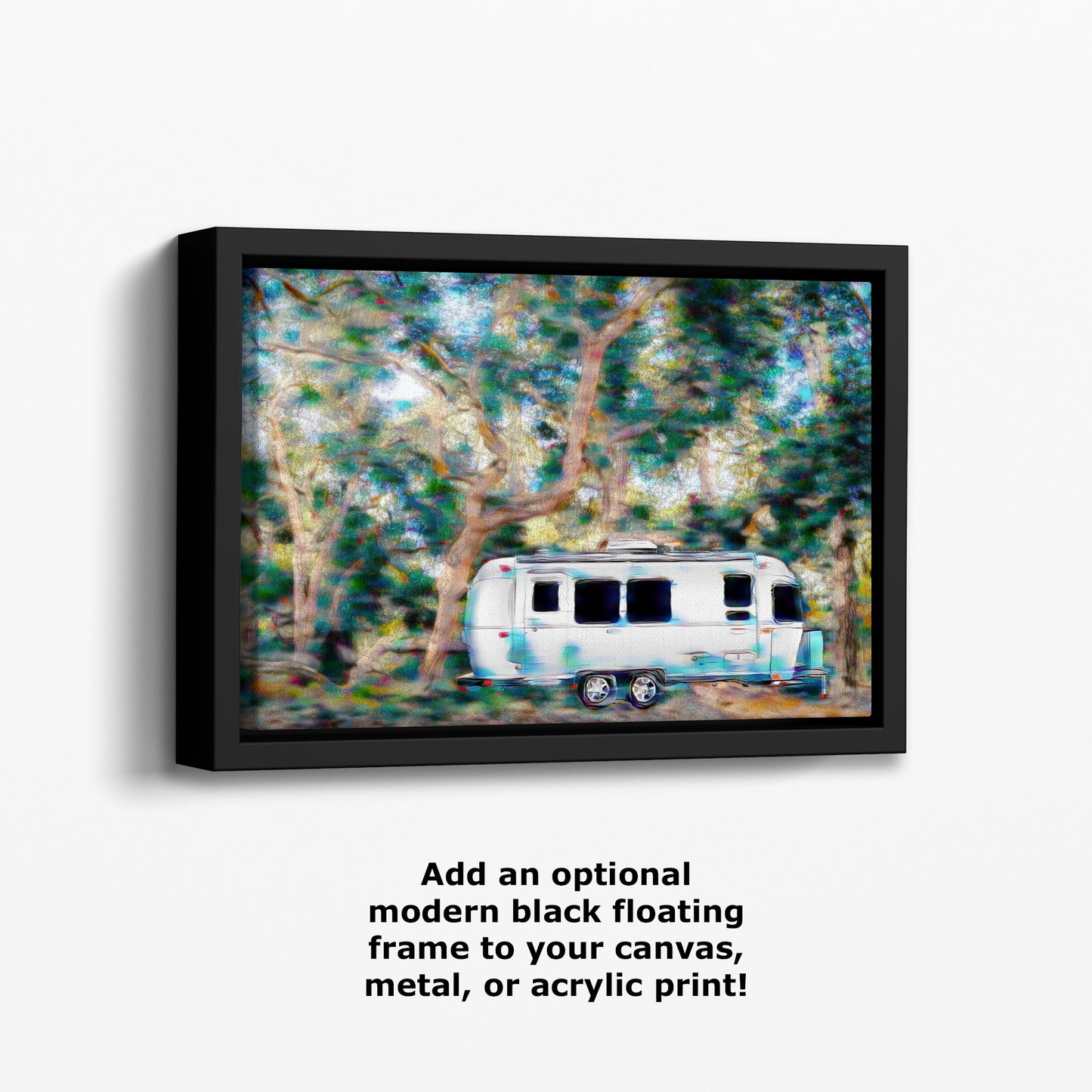 Airstream with Coast Live Oak Camping Decor