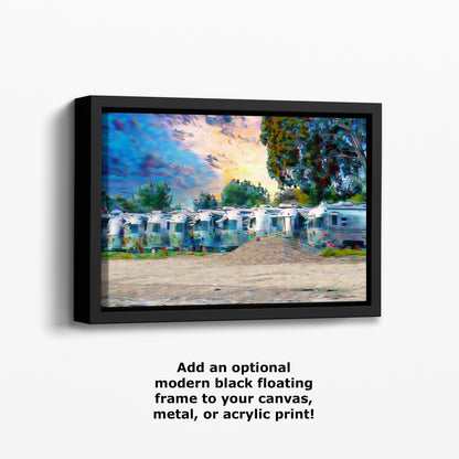 Airstream Trailer Beach Art Camping Decoration