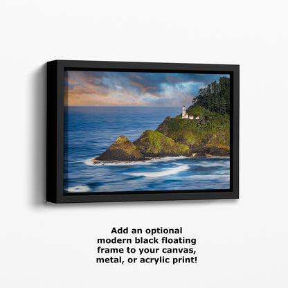 Heceta Head Lighthouse Picture, Oregon Coast Ocean Picture, Pacific Northwest Beach Photo Framed Coastal Decor for Ocean Lovers