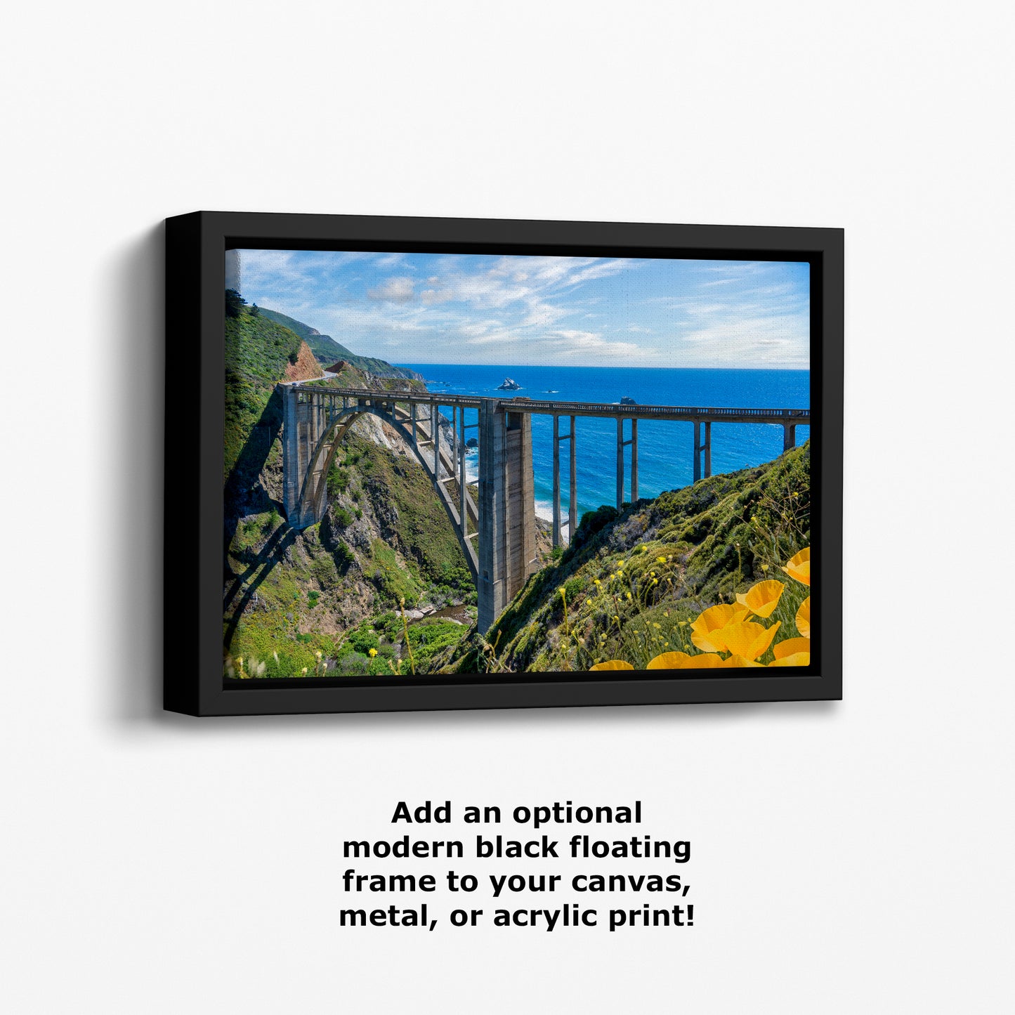 Bixby Bridge Ocean Picture, Big Sur California Coastline Nature Photo | Relaxation Artwork for Meditation, Office, & House Decor