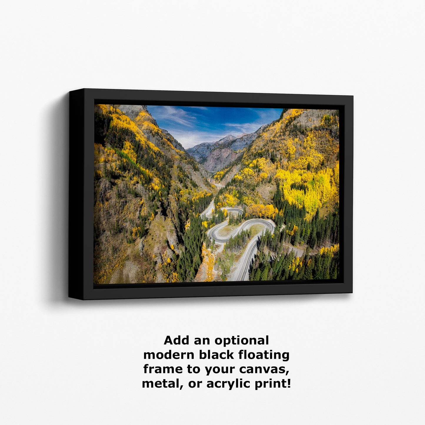 Colorado San Juan Mountain Picture, Million Dollar Highway Fall Colors Aspen Trees Forest Picture, Nature Photo for Relaxation Artwork, Meditation and House Decor