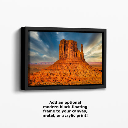 Monument Valley Arizona Desert Picture Nature Photo, Bohemian Style Relaxation Artwork for Meditation, Apartment, Office & House Decor