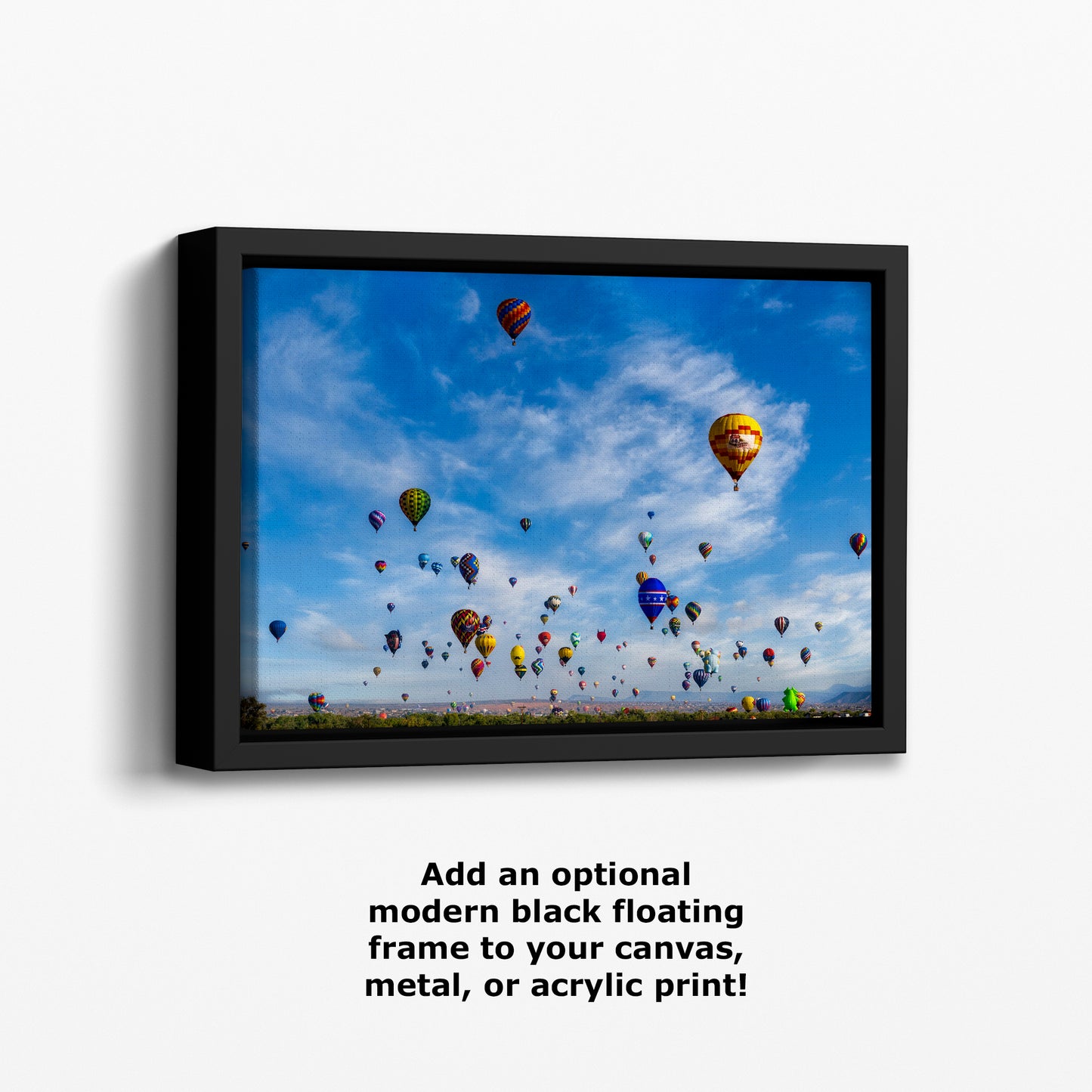 Hot Air Balloon Festival Mass Ascension | Albuquerque New Mexico Balloon Fiesta Wall Art Panorama | Office, Cubicle & House Decor