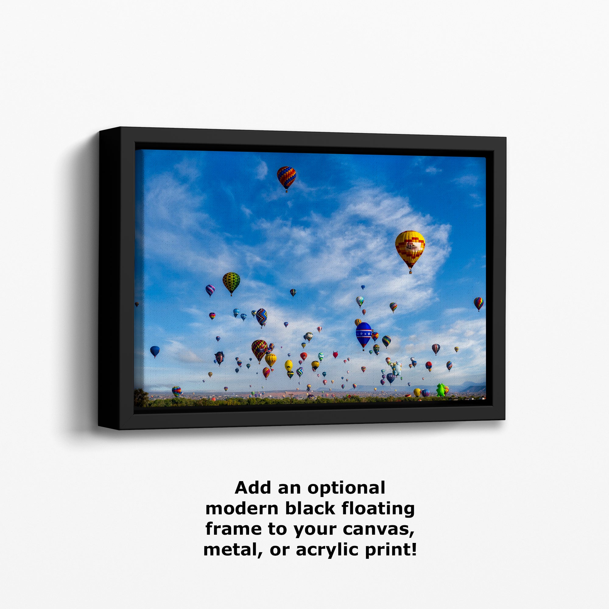 Hot Air Balloon Festival Mass Ascension | Albuquerque New Mexico Balloon Fiesta Wall Art Panorama | Office, Cubicle & House Decor