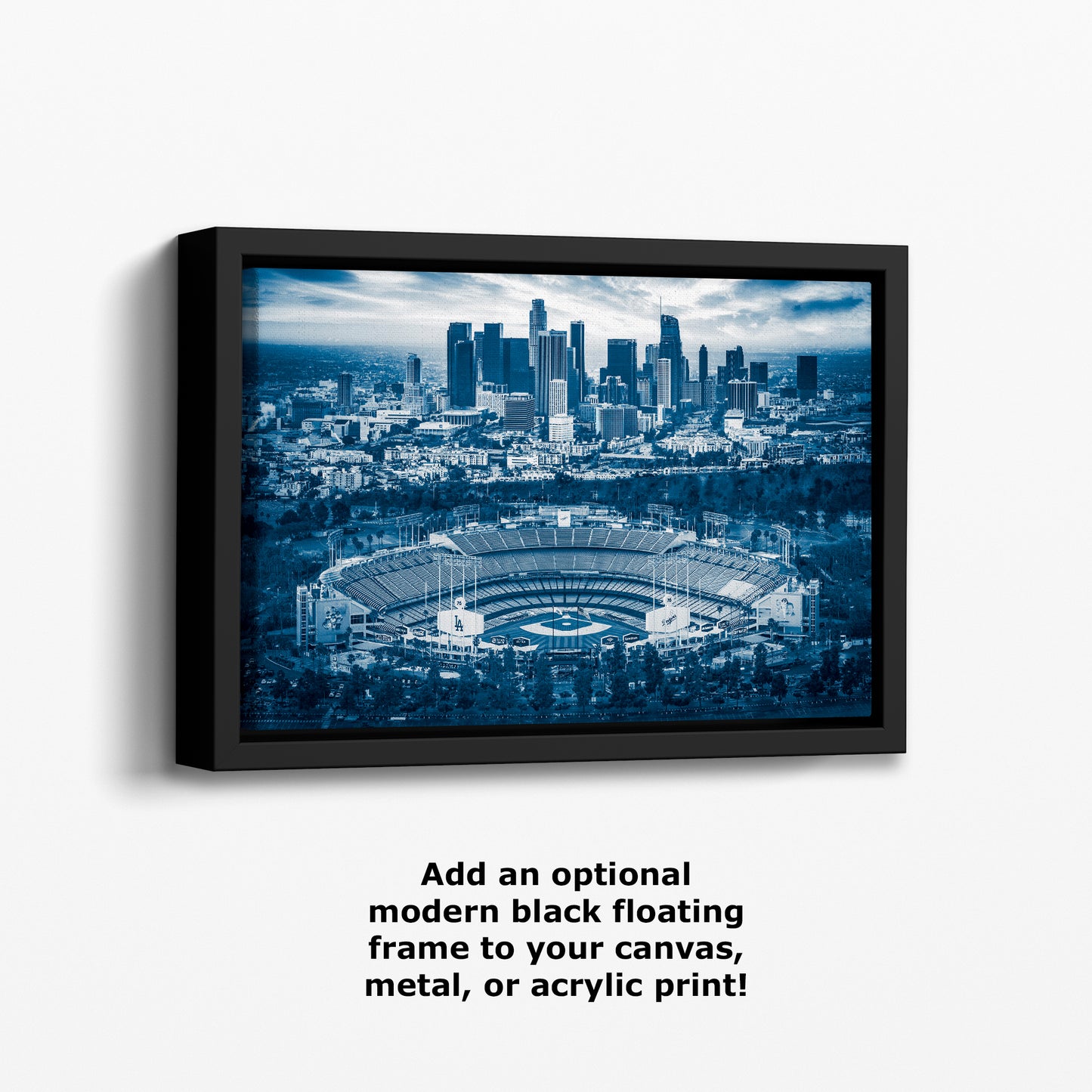 Los Angeles Dodgers Baseball Stadium, LA Skyline Blue Urban Cityscape Photo