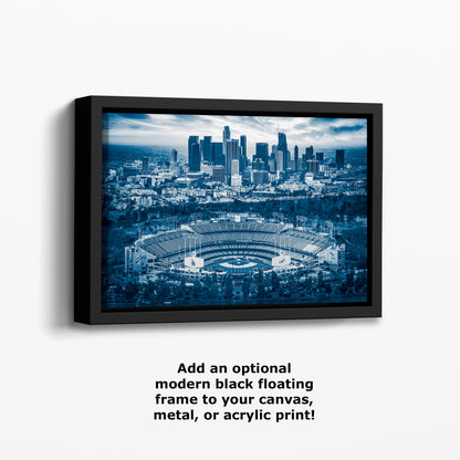 Los Angeles Dodgers Baseball Stadium, LA Skyline Blue Urban Cityscape Photo