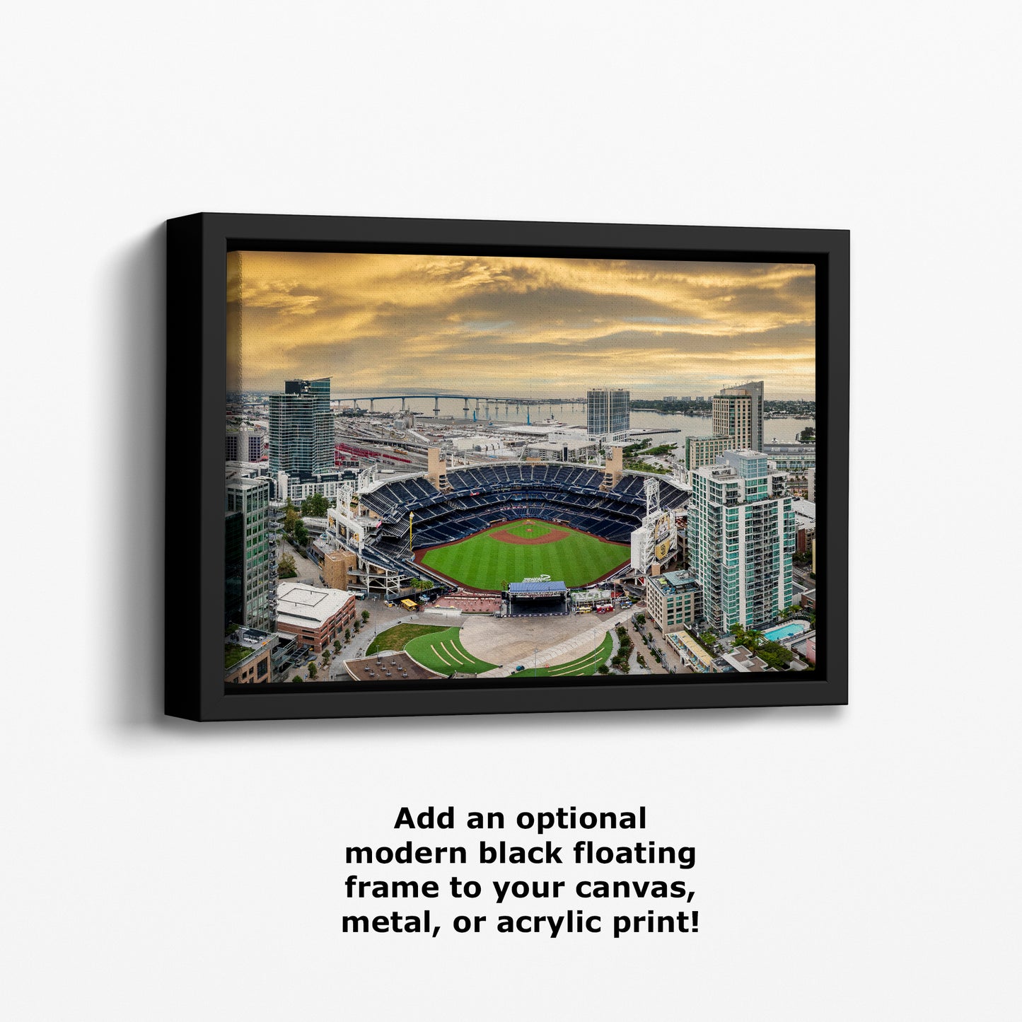 San Diego Padres Baseball Stadium Petco Park Sunset Canvas Print