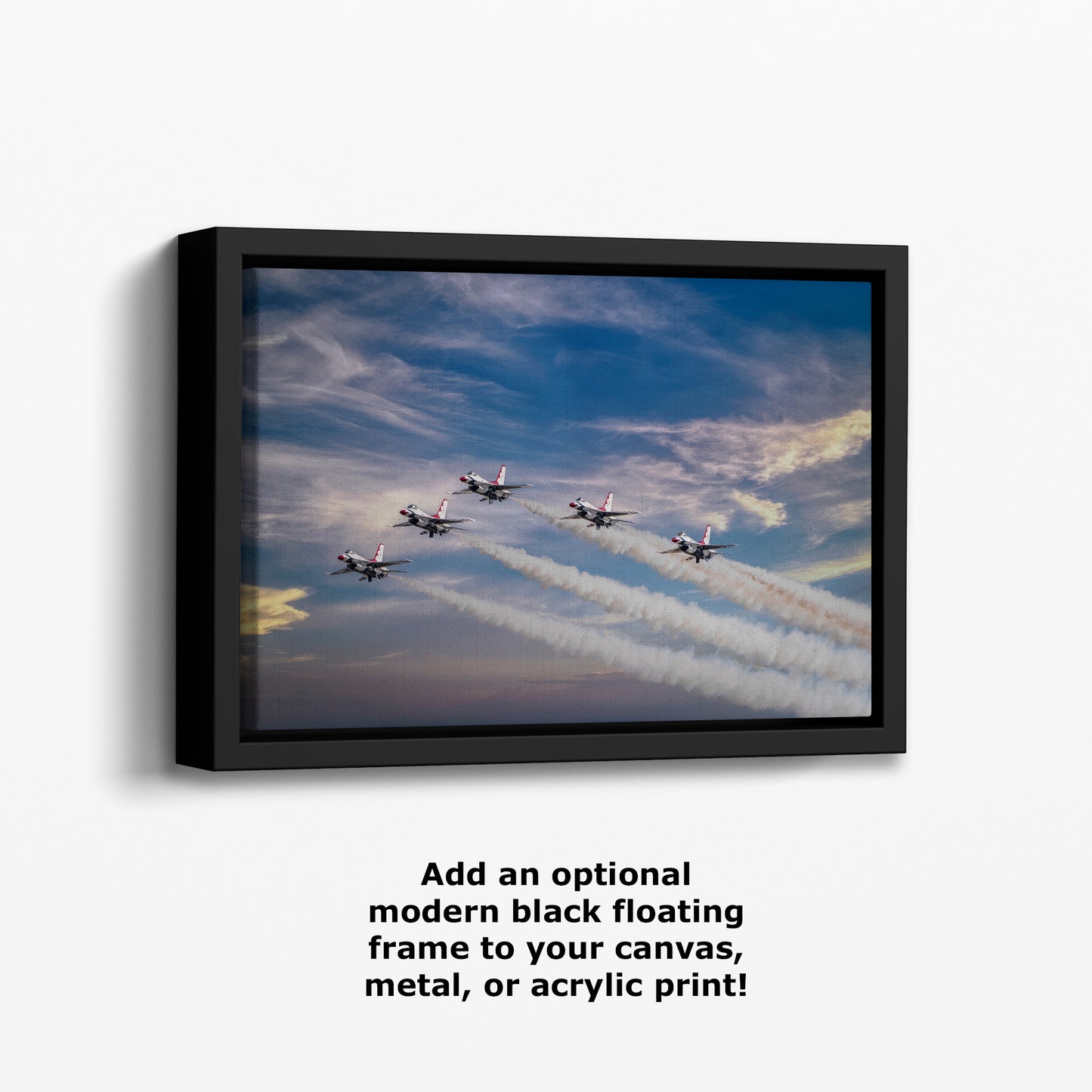 US Airforce Thunderbirds F-16 Fighting Falcon Aviation Artwork | Man Cave Decor & Garage Art | Military Jet Fighter Poster