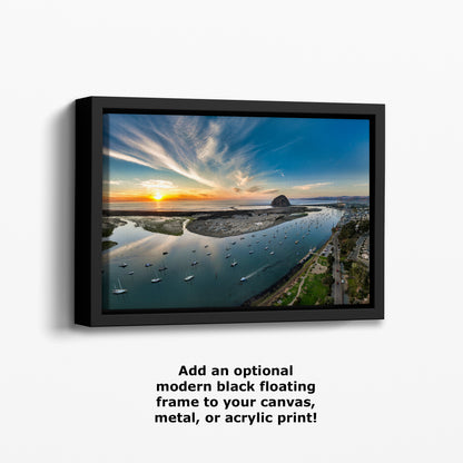 Coastal Wall Art Aerial Morro Bay Ocean Picture California Seascape Nature Photo