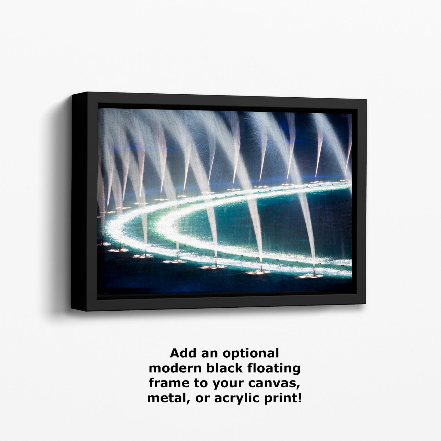 Bellagio Las Vegas Water Picture, Relaxation Artwork, Night Water Display Wall Decor, Ethereal Cityscape Photography