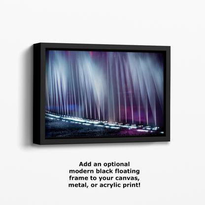 Bellagio Las Vegas Water Picture, Night Water Display Wall Decor