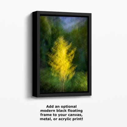 Impressionist Art Forest Picture Abstract Nature Photo, Relaxation Artwork, Forest Bathing Wall Decor, Meditation, Bohemian Style Canvas Print