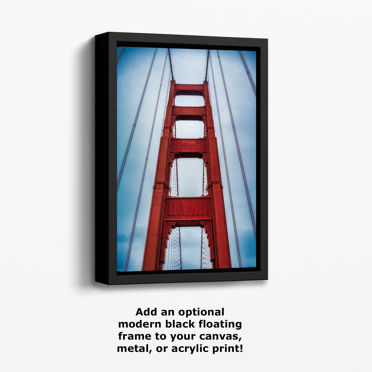 San Francisco Golden Gate Bridge Picture | Towering Canvas Wall Art | California Coastline Photography | Office, Dorm, or Home Decor