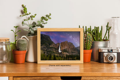 Yosemite National Park Waterfall Picture Nature Photo Relaxation Artwork, Yosemite Falls for Meditation, Office, Apartment, and House Decor