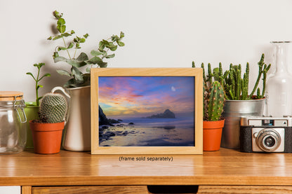 Pfeiffer Beach Sunset, Big Sur California Coastline Ocean Picture Nature Photo, Relaxation Artwork, Meditation, Office House Decor
