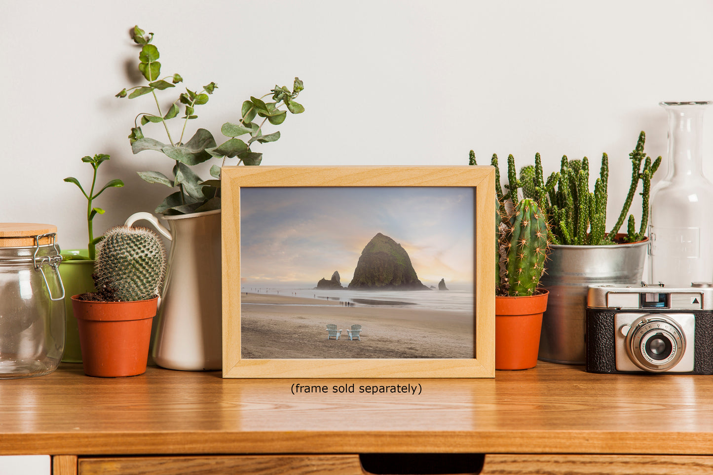 Cannon Beach Oregon Coast Ocean Picture Nature Photo, Haystack Rocks, Coastal Beach House Decor for Ocean Lovers