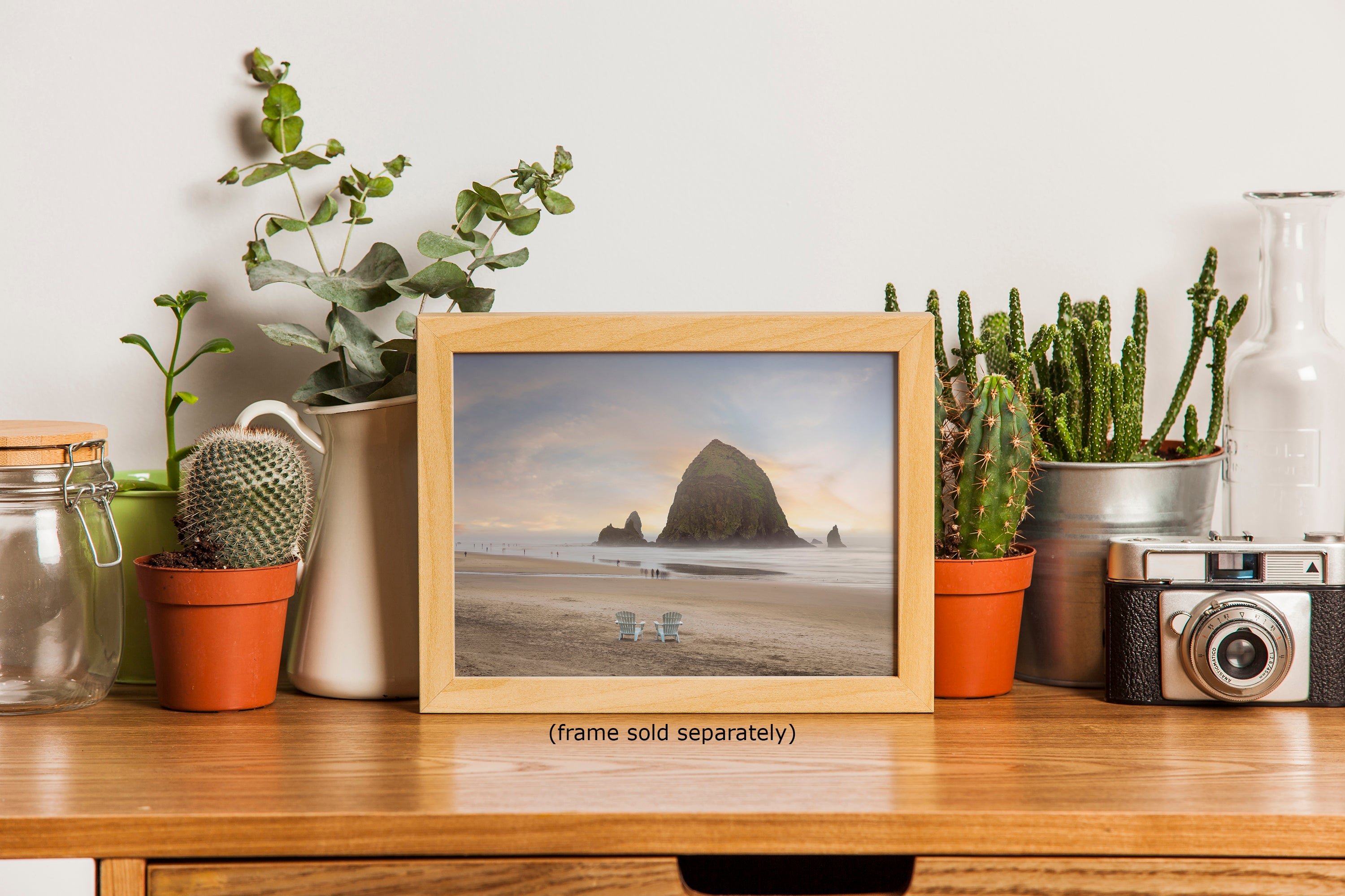 Cannon Beach Oregon Coast Ocean Picture Nature Photo, Haystack Rocks, Coastal Beach House Decor for Ocean Lovers