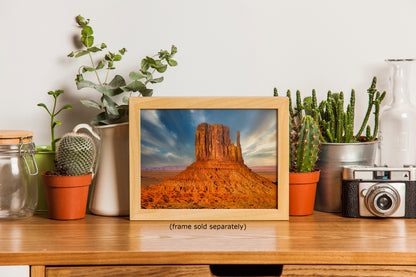 Monument Valley Arizona Desert Picture Nature Photo, Bohemian Style Relaxation Artwork for Meditation, Apartment, Office & House Decor