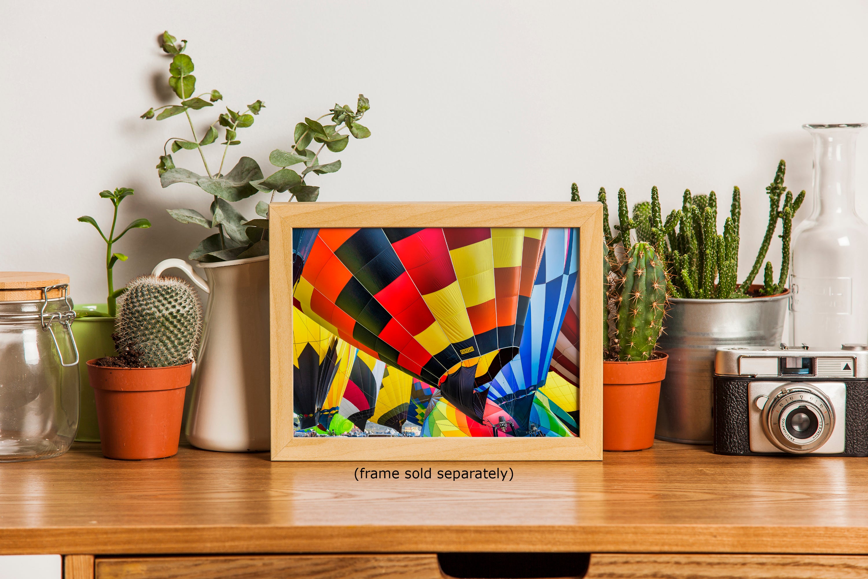 Hot Air Balloon Festival Mass Ascension Close Up | Albuquerque New Mexico Balloon Fiesta Wall Art | Office, Cubicle & House Decor