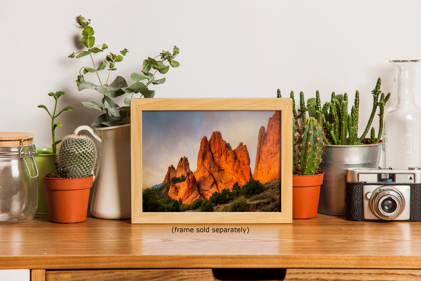 Garden of the Gods Colorado Mountain Picture, Vibrant Rocky Mountain Nature Photo for Meditation Relaxation and Bohemian Decor