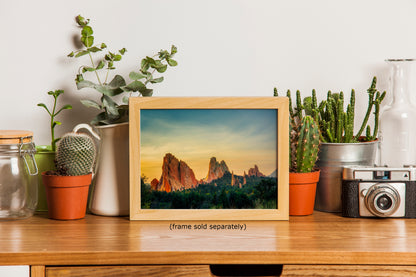 Garden of the Gods Colorado Mountain Picture, Nature Photo of Rocky Mountains for Meditation Relaxation Artwork Bohemian House Decor