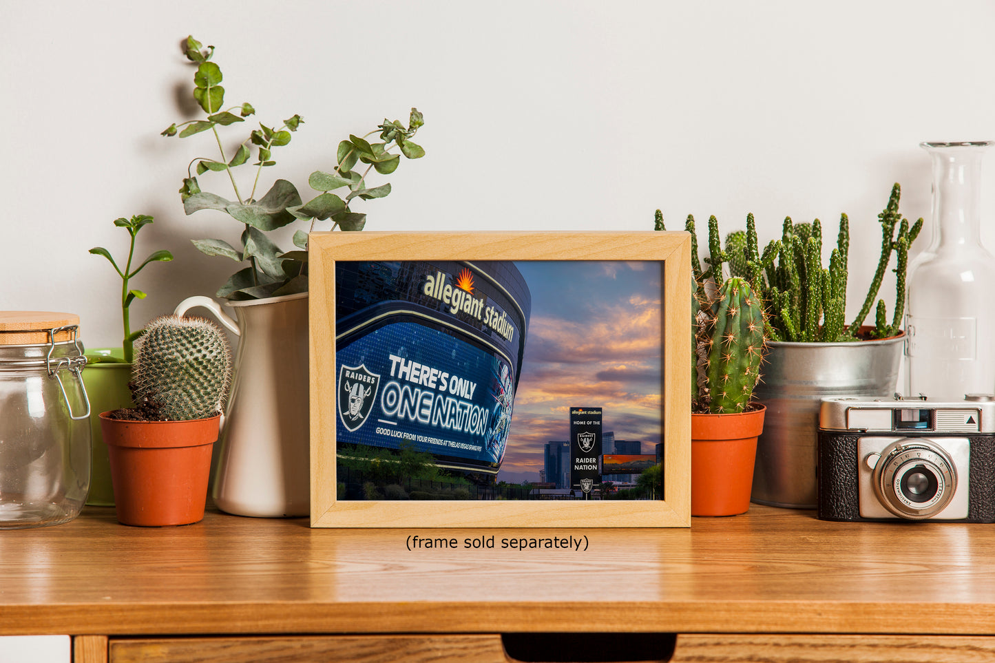 Las Vegas Raiders Football Gift Decor, Allegiant Stadium Photograph Poster, NFL Man Cave, Dorm Room & Office Wall Art