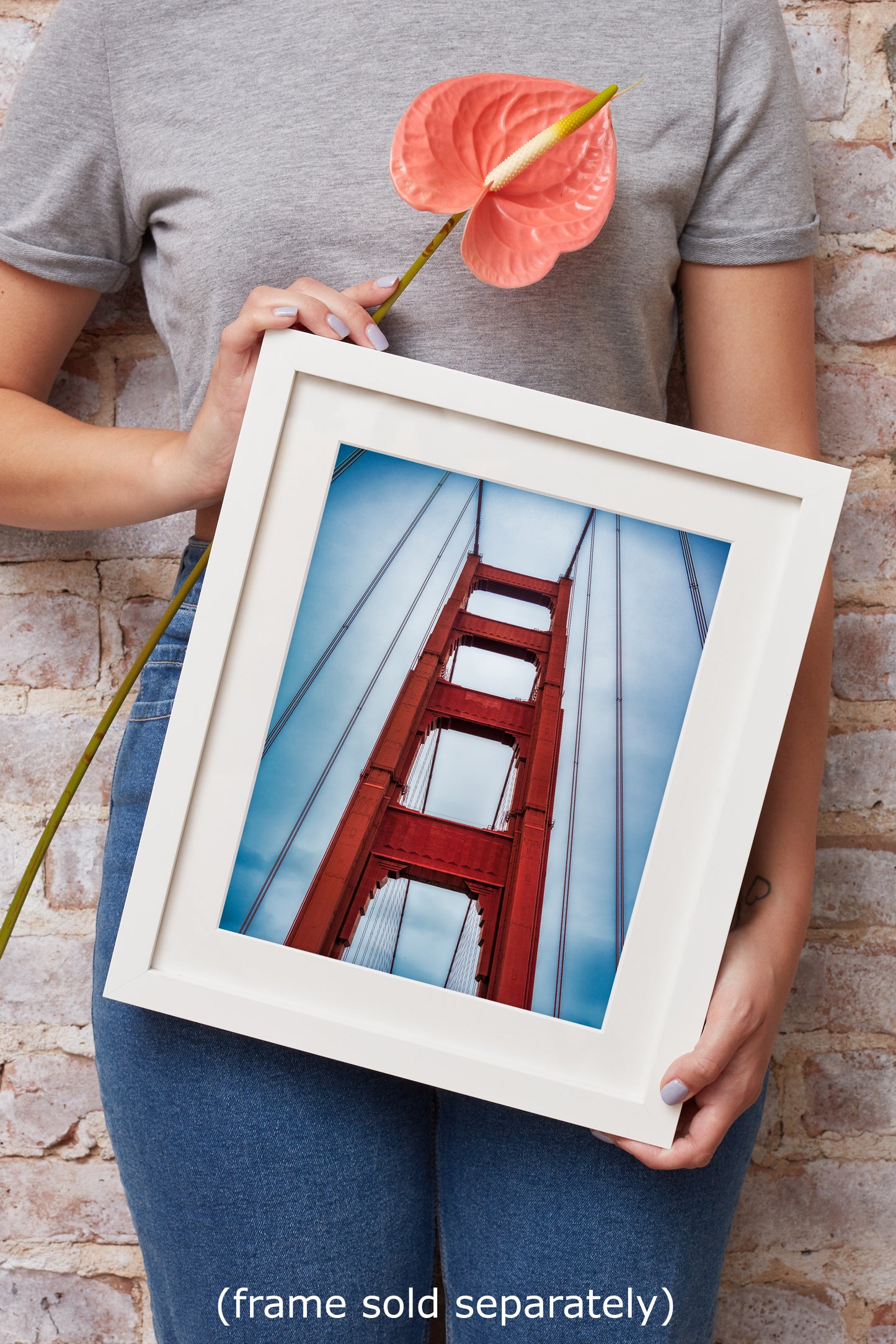 San Francisco Golden Gate Bridge Picture | Towering Canvas Wall Art | California Coastline Photography | Office, Dorm, or Home Decor