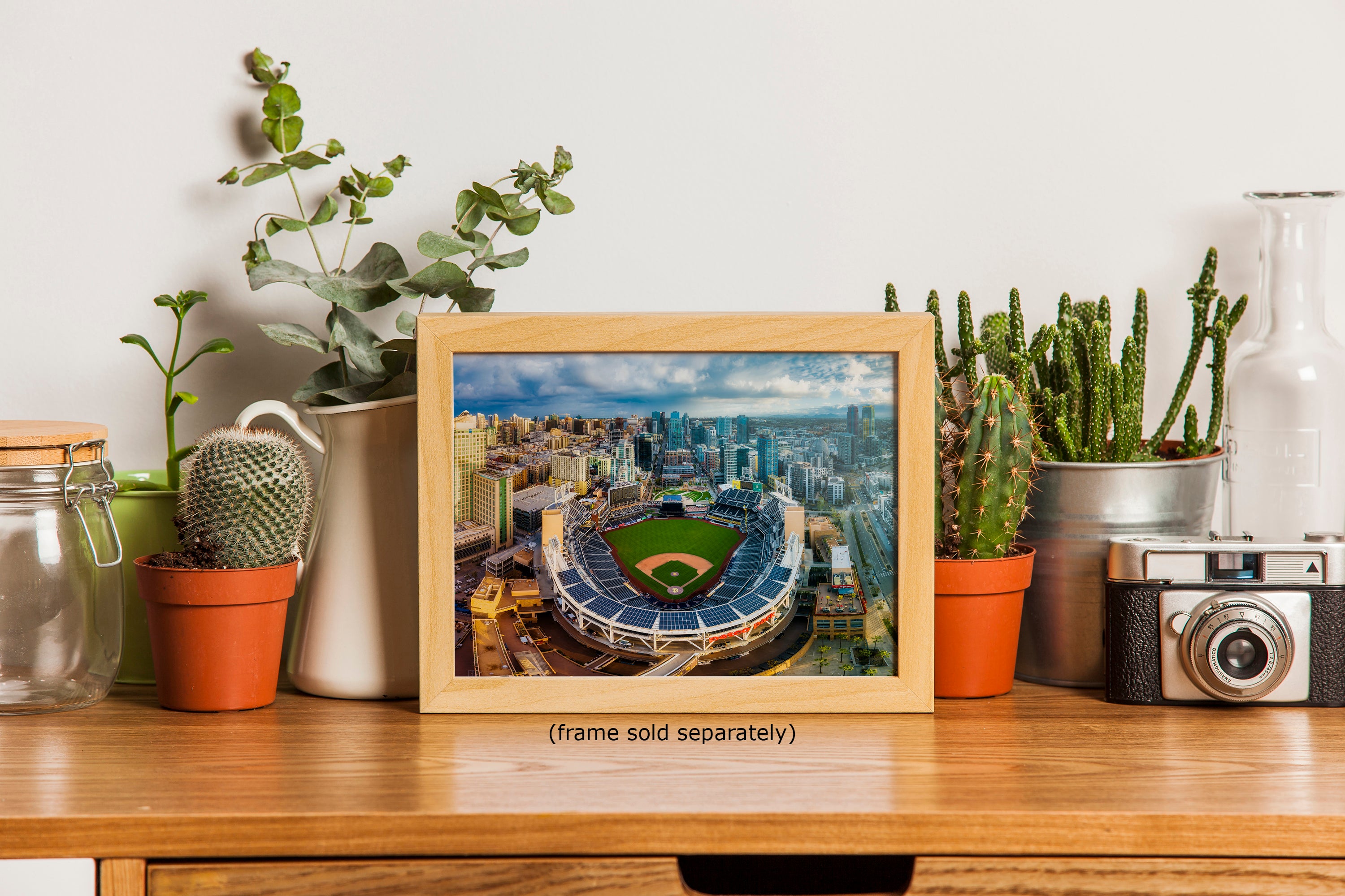 San Diego Padres Petco Park Wall Art, MLB Stadium Decor Skyline Print