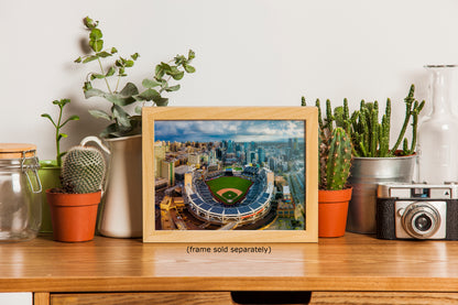 San Diego Padres Petco Park Wall Art, MLB Stadium Decor Skyline Print